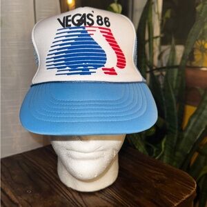 Vegas 86 Blue and Red Trucker Hat